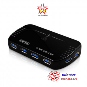 Bộ HUB UNITEK Y-3112 USB 3.0 10 cổng tốc độ cao 5Gbps tương thích USB 2.0