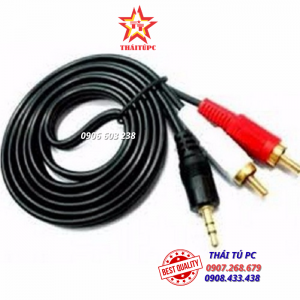 CÁP LOA AUDIO 3.5MM RA RCA 2 ĐẦU BÔNG SEN 1,5m - 3m - 5m - 10m -15m - 20m
