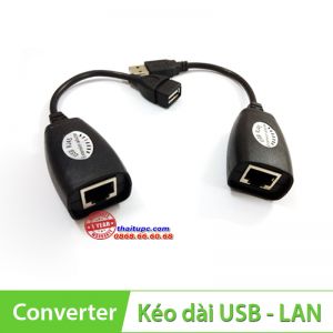 BỘ CÁP NỐI DÀI USB QUA CÁP MẠNG LAN RJ45 45M CÓ KHUẾCH ĐẠI TÍN HIỆU