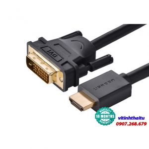 Cáp chuyển đổi HDMI to DVI 24+1 dài 1,5m HD106 chính hãng Ugreen 11150