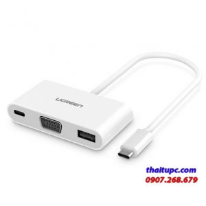 Cáp chuyển USB Type C sang VGA và USB 3.0 Ugreen 30376