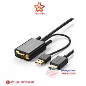 Cáp chuyển đổi VGA to HDMI 2 mét Ugreen 30840