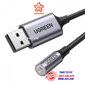 CÁP CHUYỂN ÂM THANH USB 2.0 TYPE-A TO 3.5MM UGREEN 30757